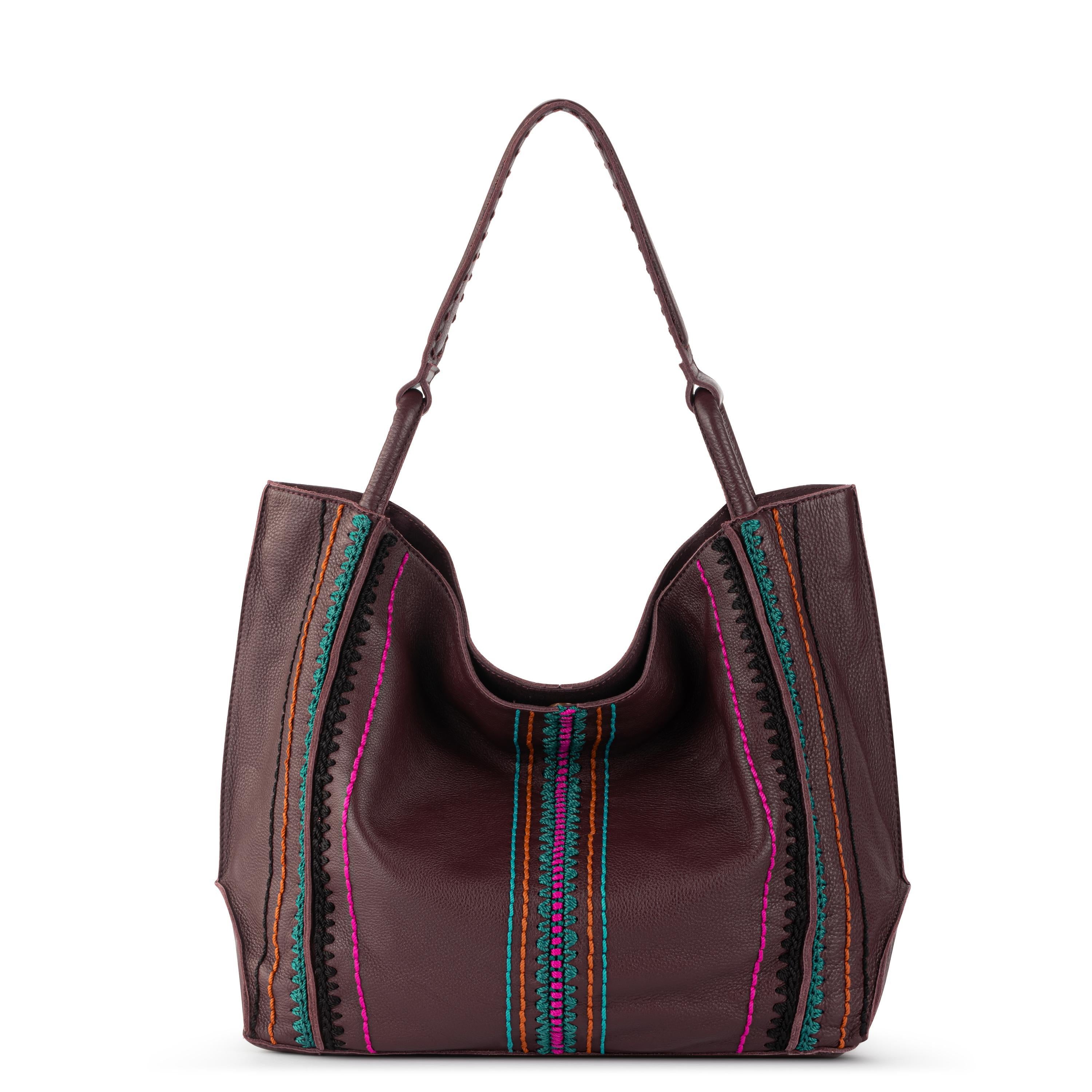The Sak Los Feliz Large Tote - Leather - Mahogany Multi Seminyak