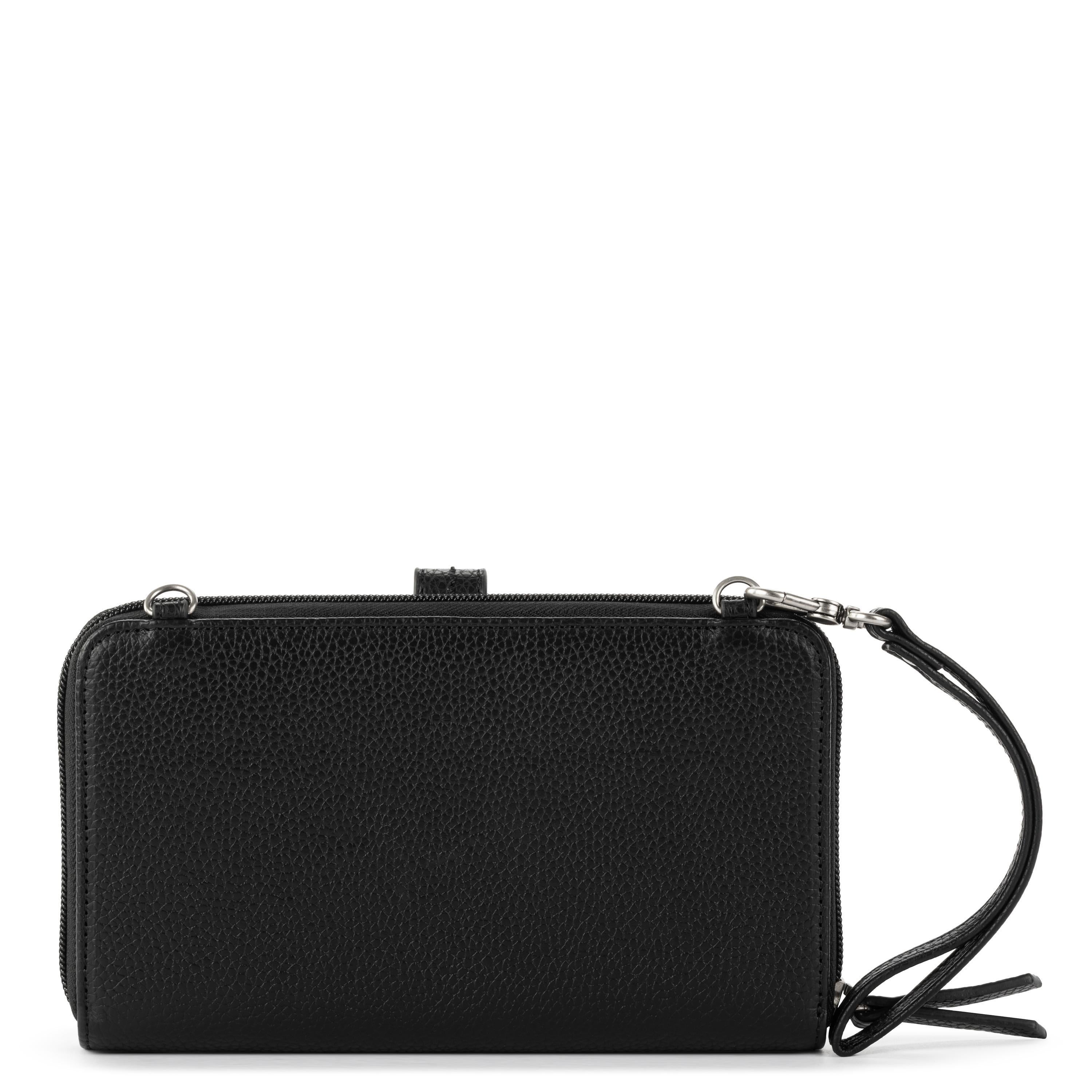 The Sak Iris Smartphone Wallet - Leather - Black Suede Block