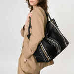 The Sak Los Feliz Large Tote - Leather - Black Neutral Seminyak