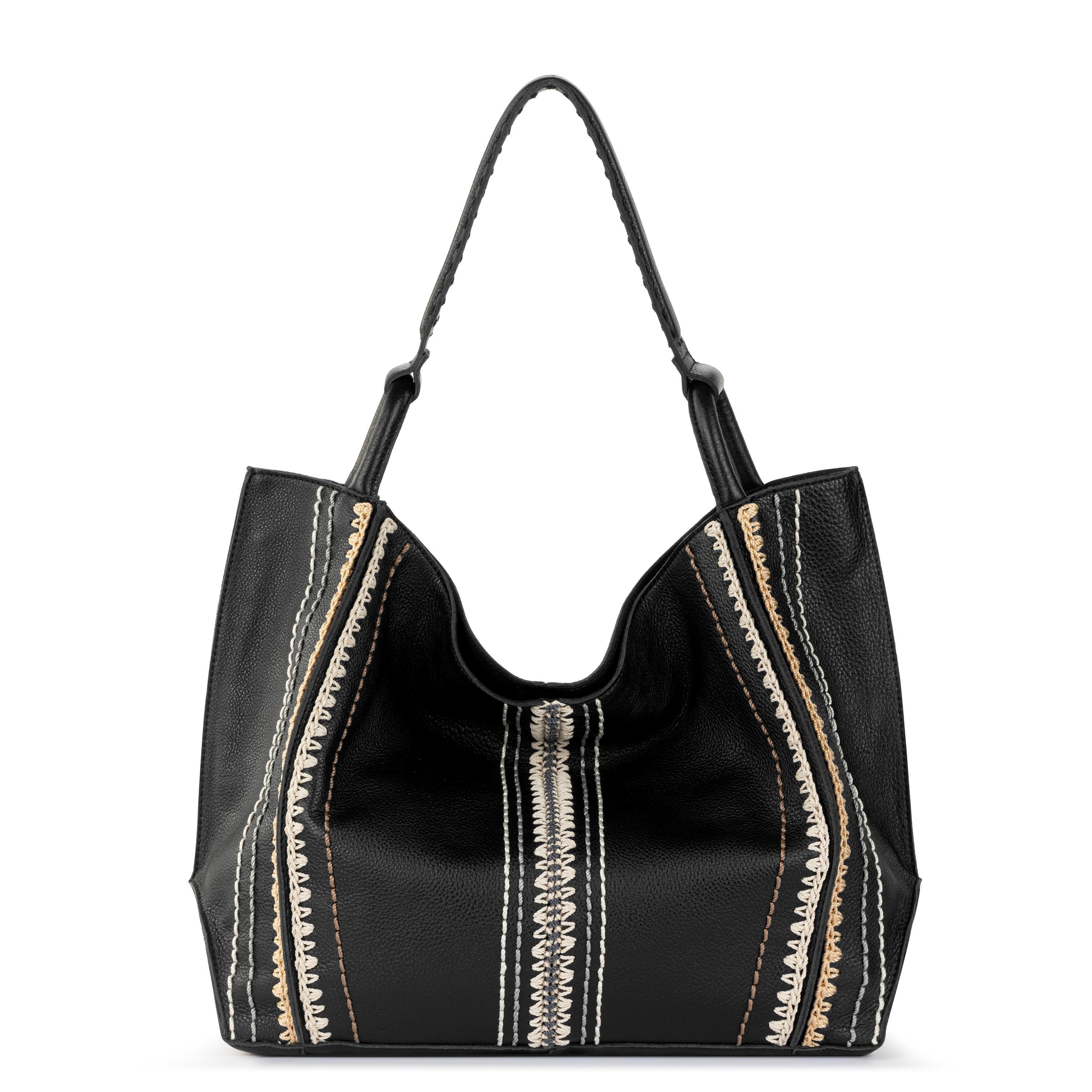 The Sak Los Feliz Large Tote - Leather - Black Neutral Seminyak