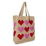 The Sak Lanie Market Tote - Hand Crochet - Bamboo Heart