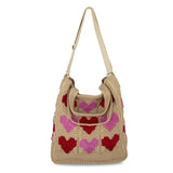 The Sak Lanie Market Tote - Hand Crochet - Bamboo Heart