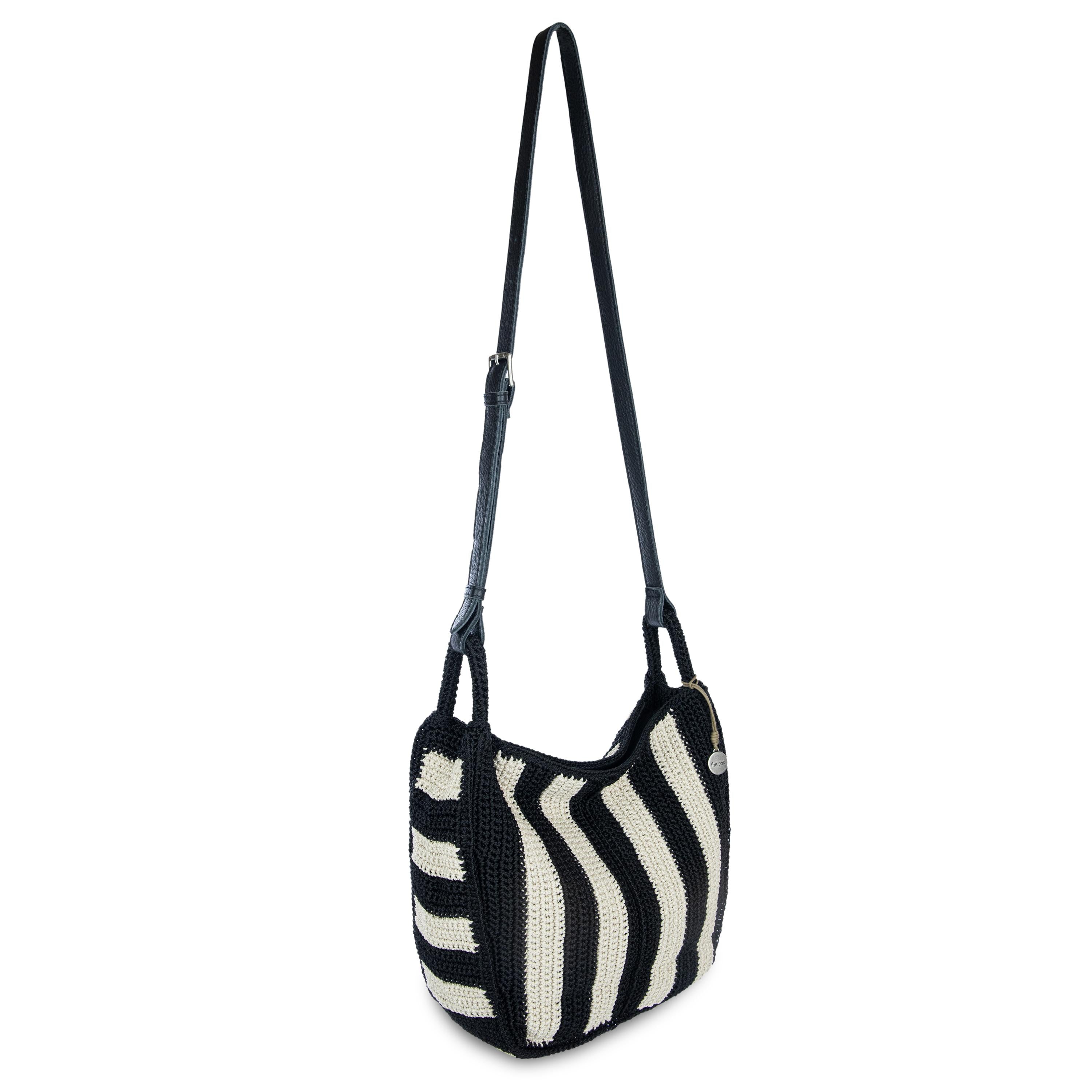 The Sak Los Feliz Crossbody - Hand Crochet - Black Stripe