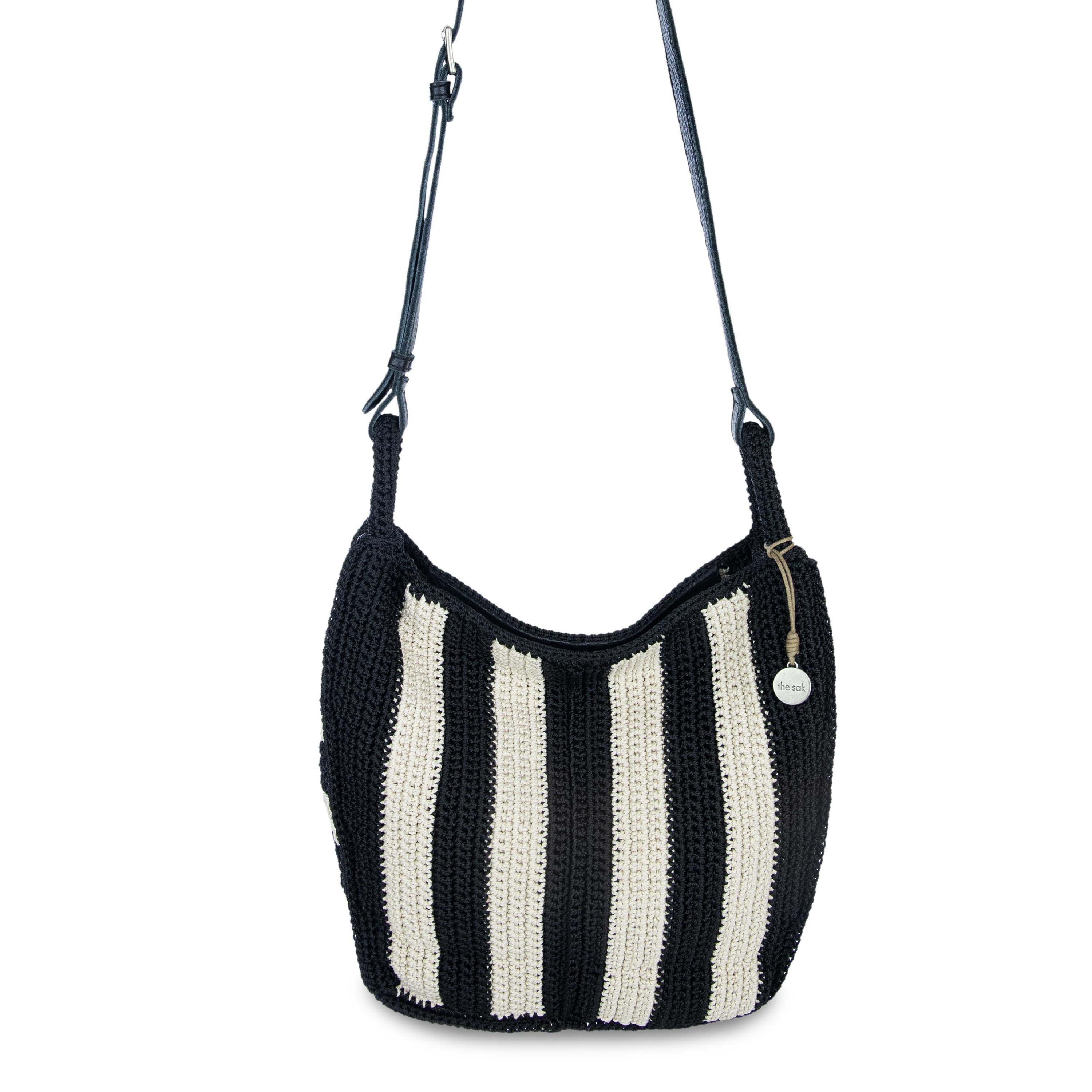The Sak Los Feliz Crossbody - Hand Crochet - Black Stripe