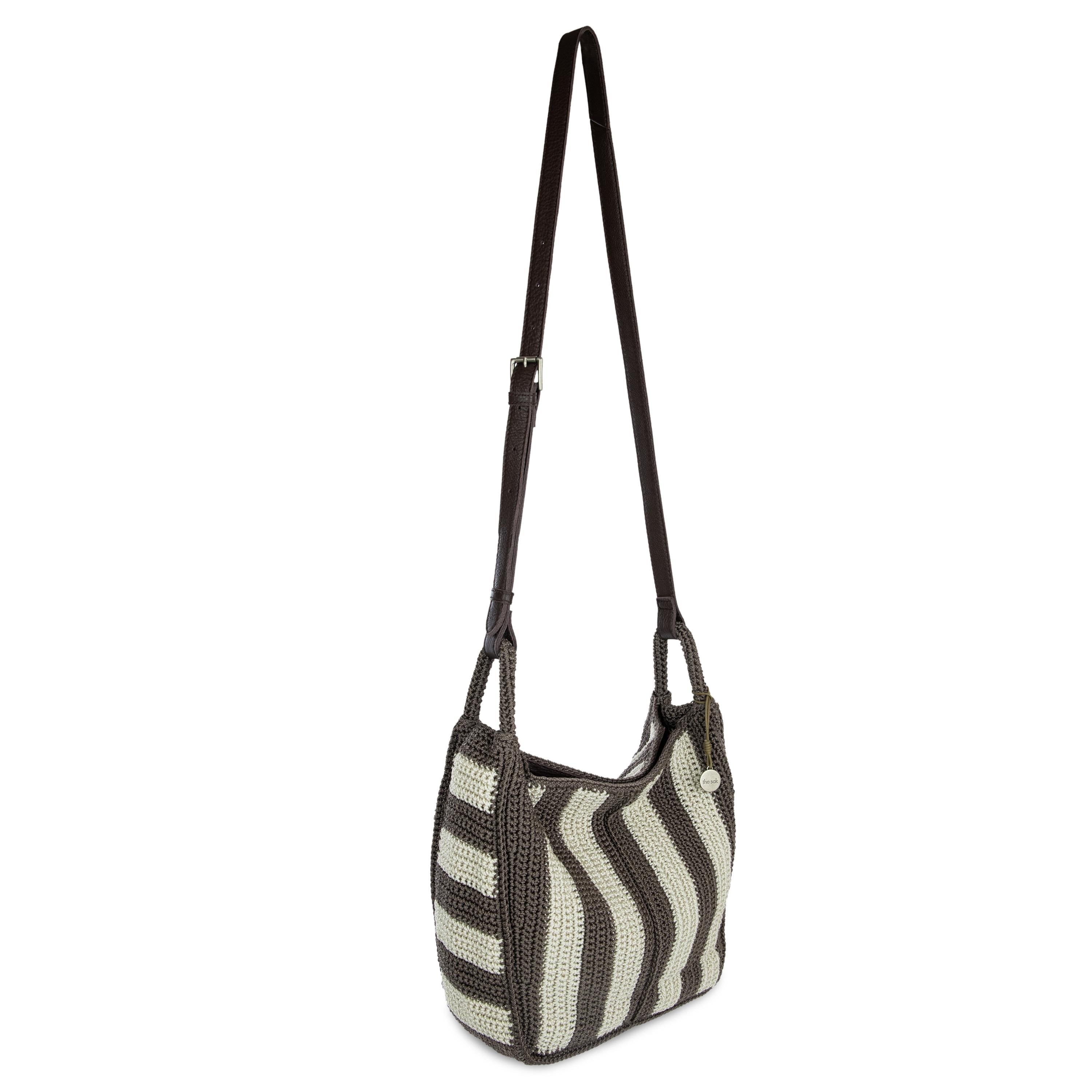The Sak Los Feliz Crossbody - Hand Crochet - Mushroom Stripe