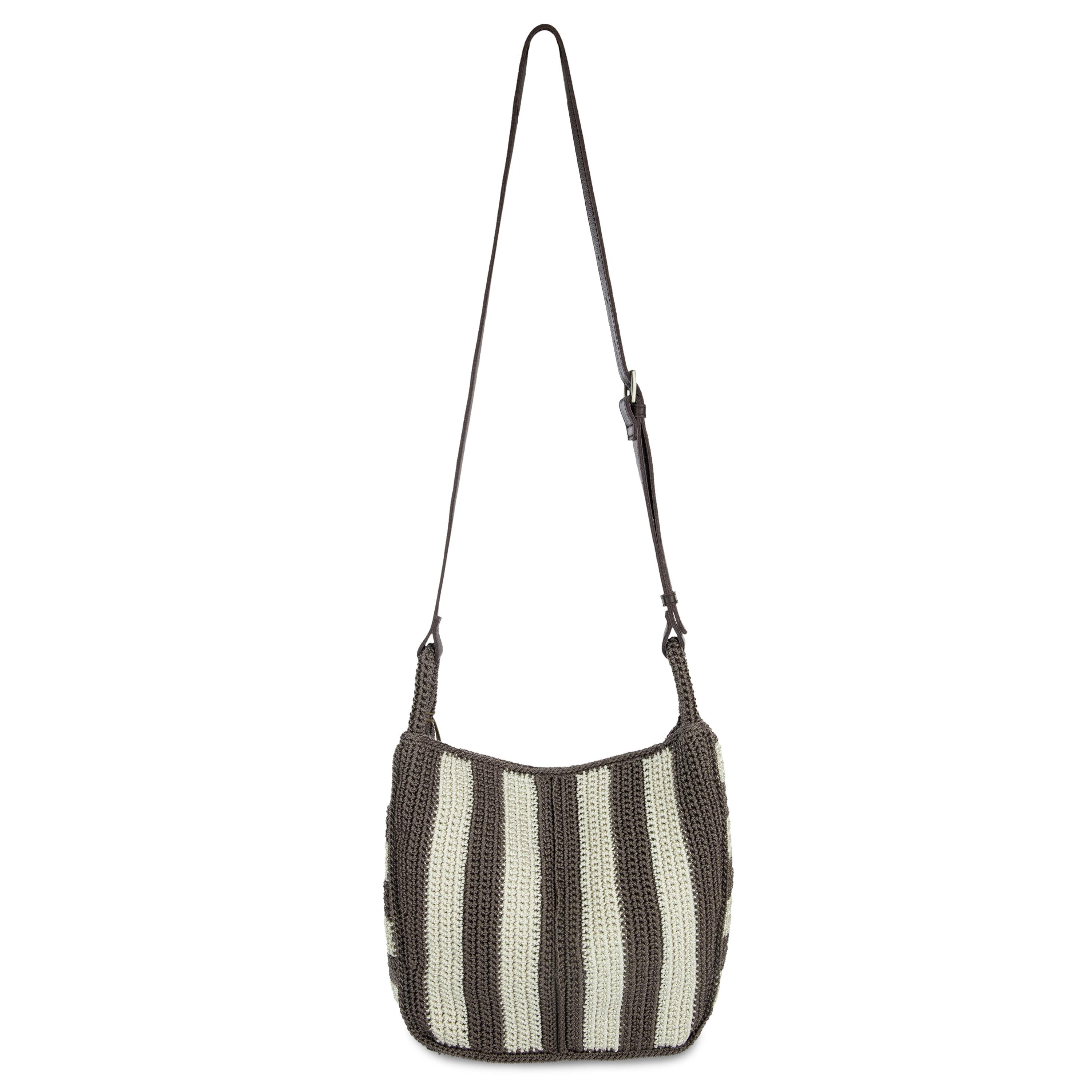 The Sak Los Feliz Crossbody - Hand Crochet - Mushroom Stripe
