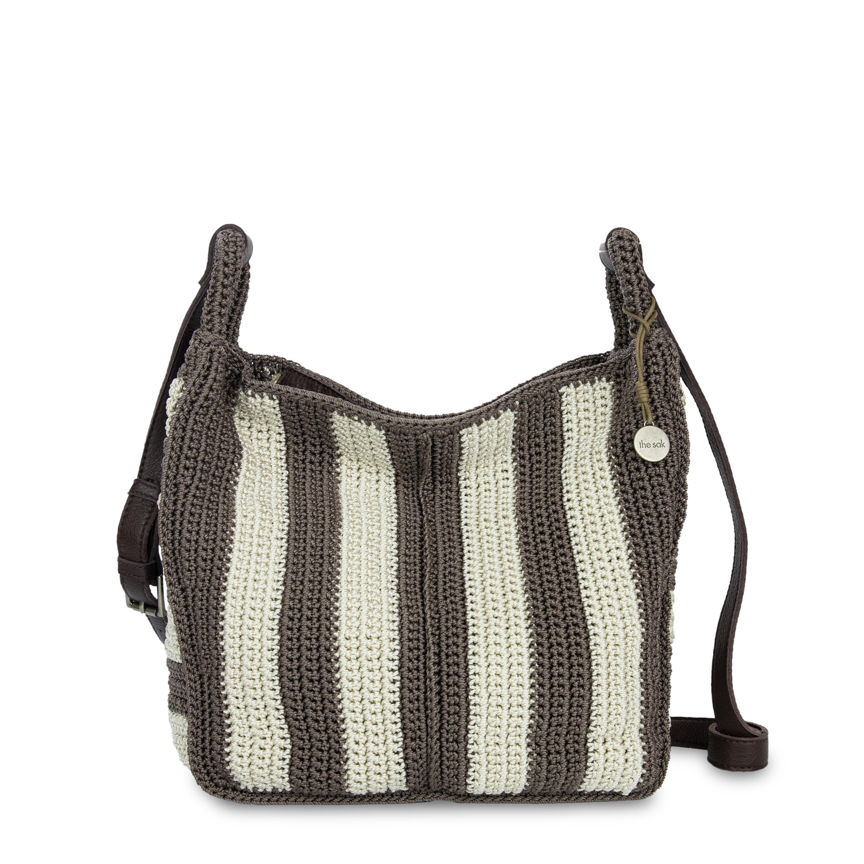 The Sak Los Feliz Crossbody - Hand Crochet - Mushroom Stripe