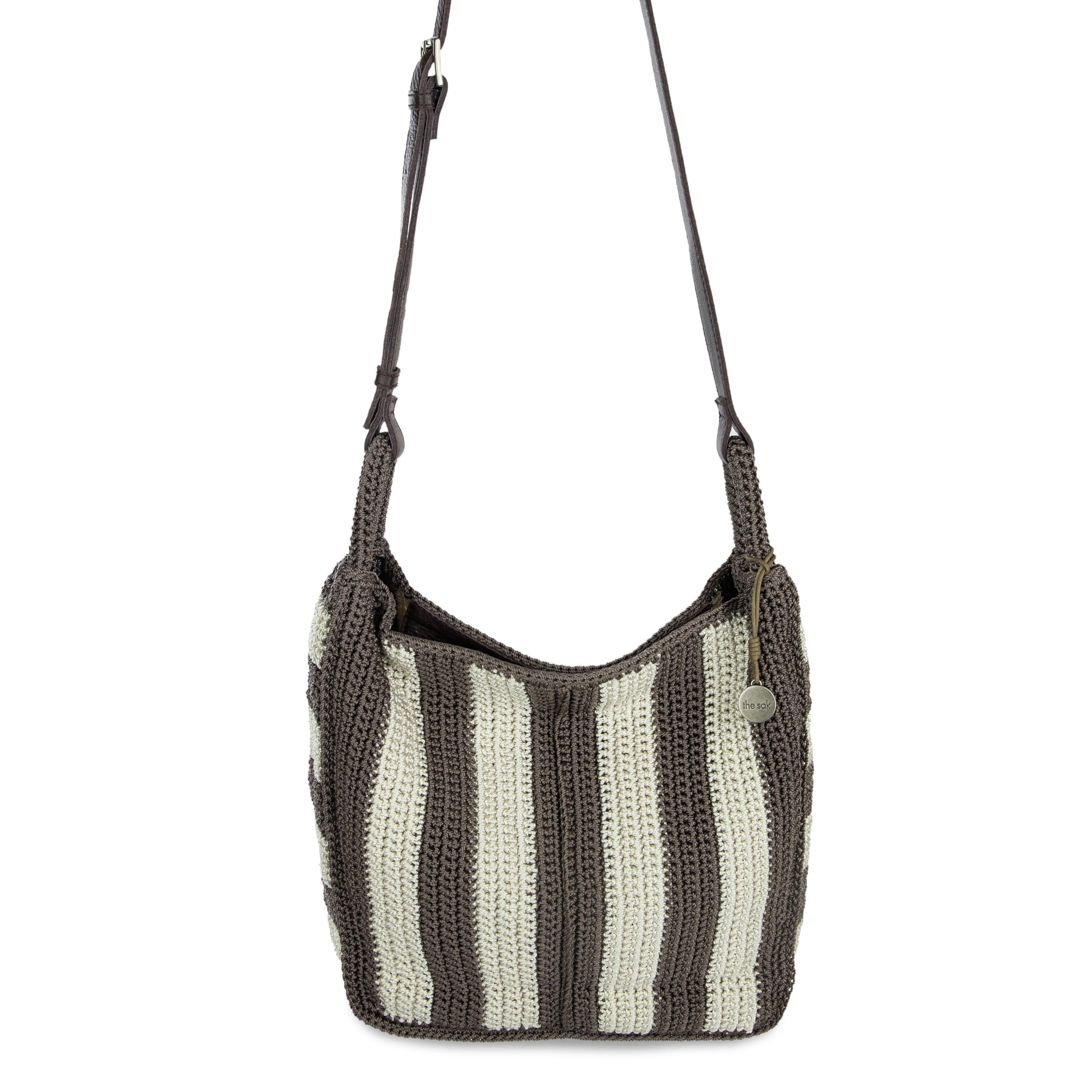 The Sak Los Feliz Crossbody - Hand Crochet - Mushroom Stripe
