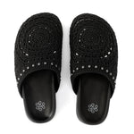 The Sak Bolinas Clog - Hand Crochet - Black Medallion