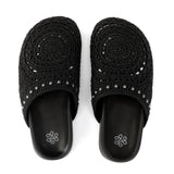 The Sak Bolinas Clog - Hand Crochet - Black Medallion