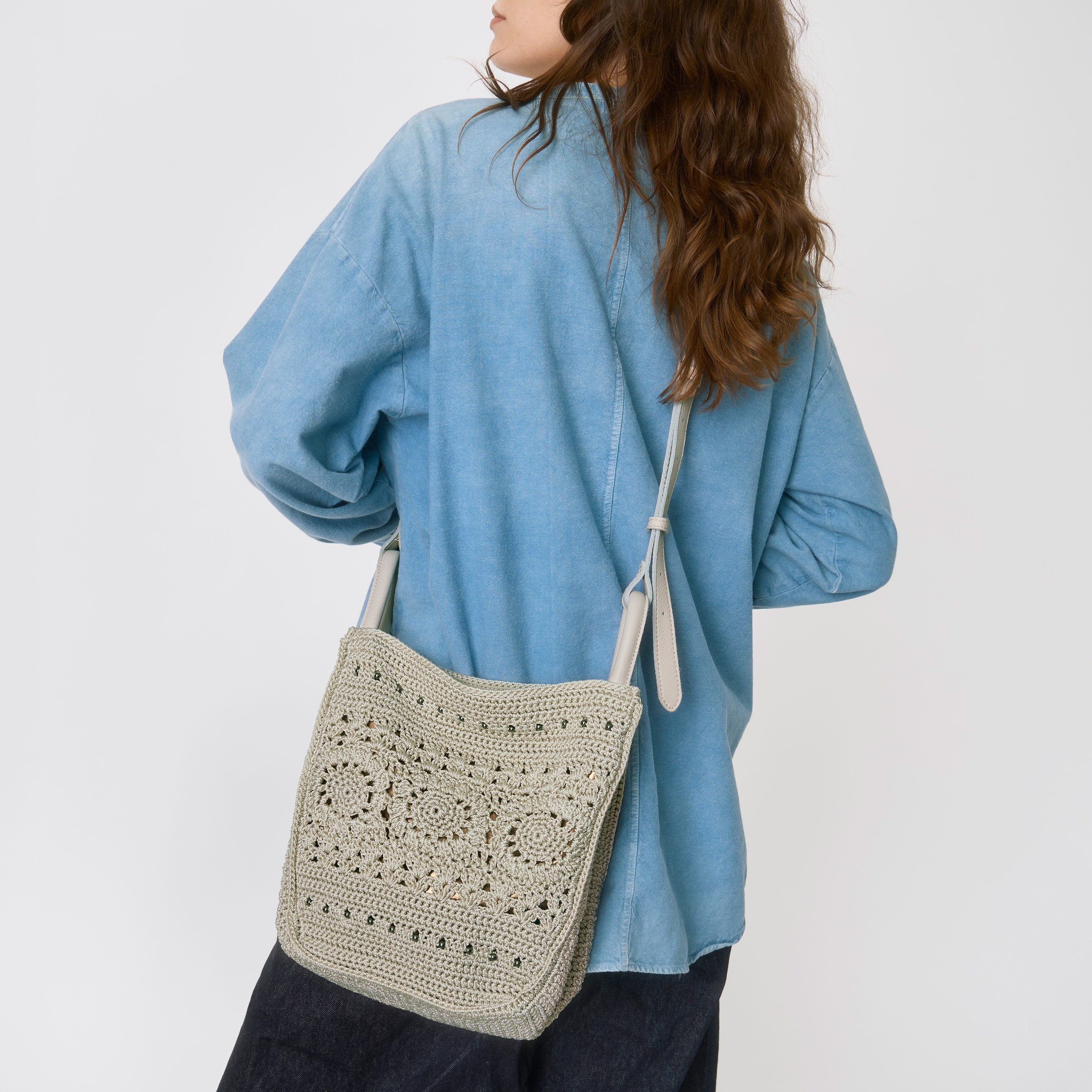 The Sak Los Feliz Crossbody - Hand Crochet - Natural Medallion