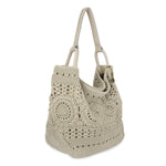 The Sak Los Feliz Large Tote - Hand Crochet - Natural Medallion