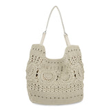 The Sak Los Feliz Large Tote - Hand Crochet - Natural Medallion