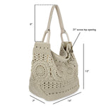 The Sak Los Feliz Large Tote - Hand Crochet - Natural Medallion