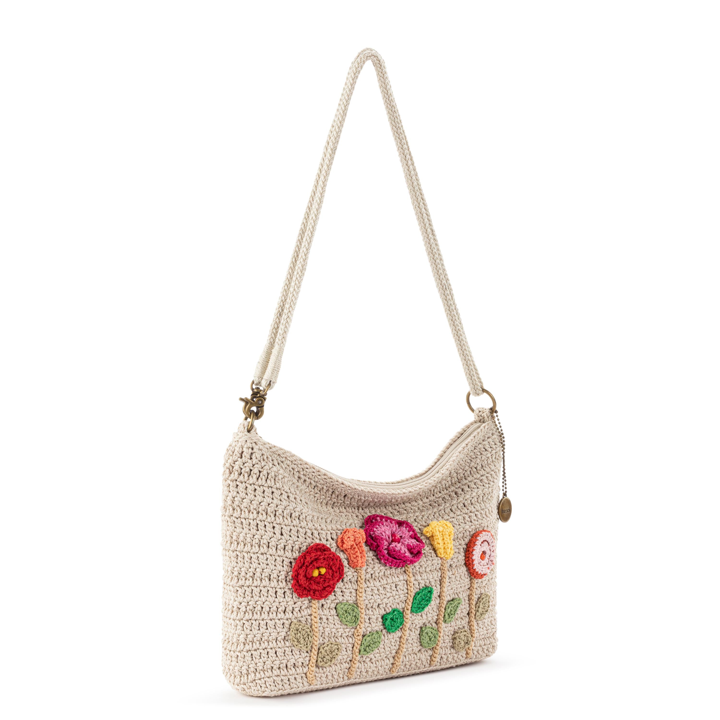 The Sak Lumi Crossbody - Hand Crochet - Flower Ecru