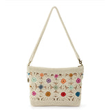 The Sak Lumi Crossbody - Hand Crochet - Natural Multi Flowers