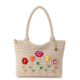 The Sak Crafted Classic Carryall - Hand Crochet - Flower Ecru