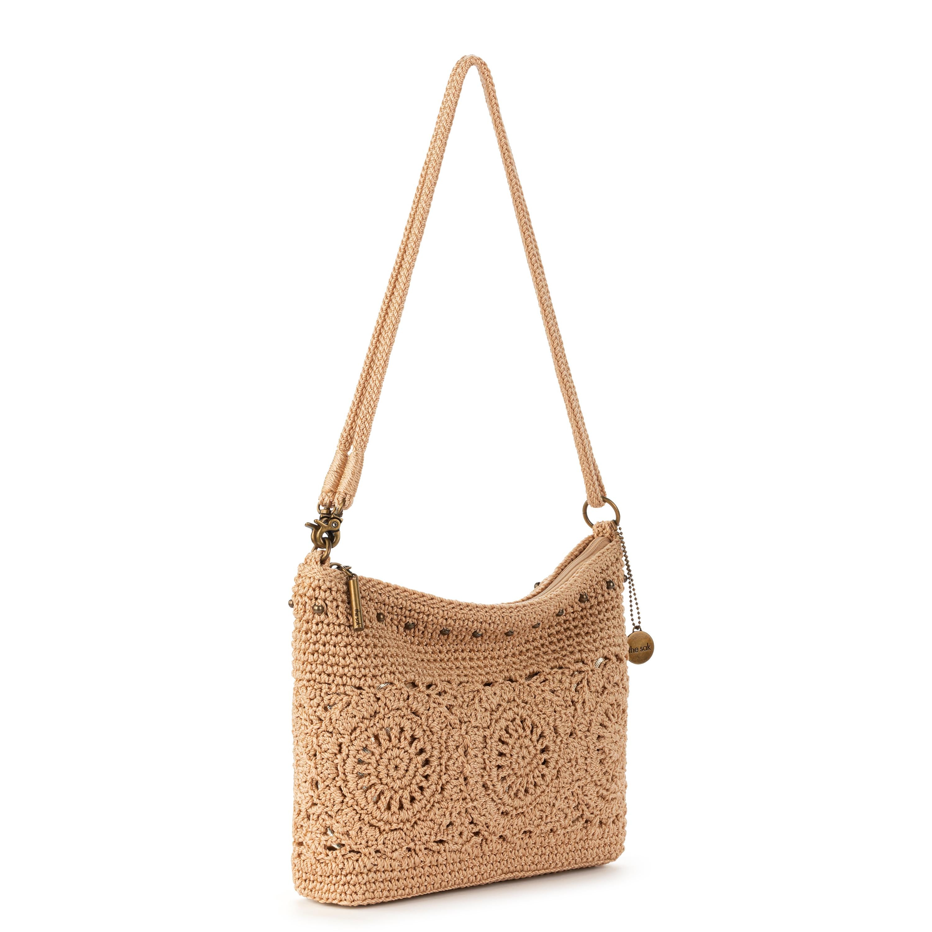 The Sak Lumi Crossbody - Hand Crochet - Bamboo Medallion
