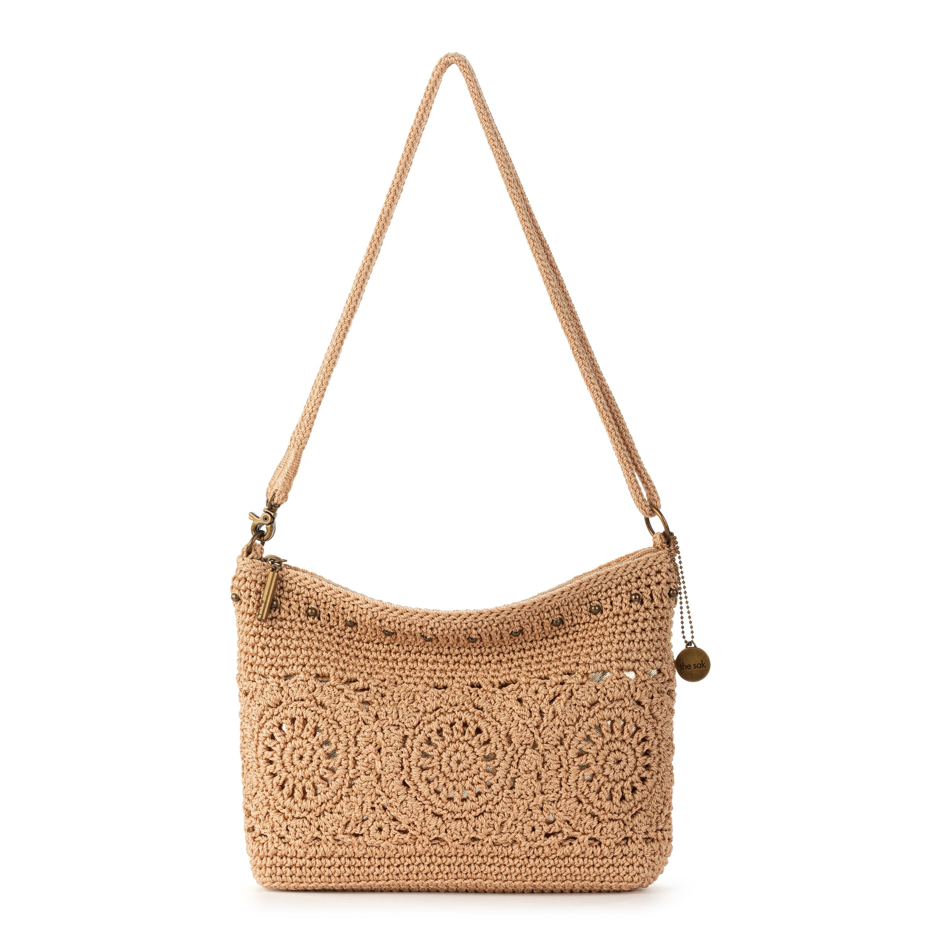 The Sak Lumi Crossbody - Hand Crochet - Bamboo Medallion