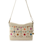 The Sak Melrose Crossbody - Hand Crochet - Natural Multi Flowers