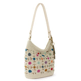 The Sak Sequoia Hobo - Hand Crochet - Natural Multi Flowers