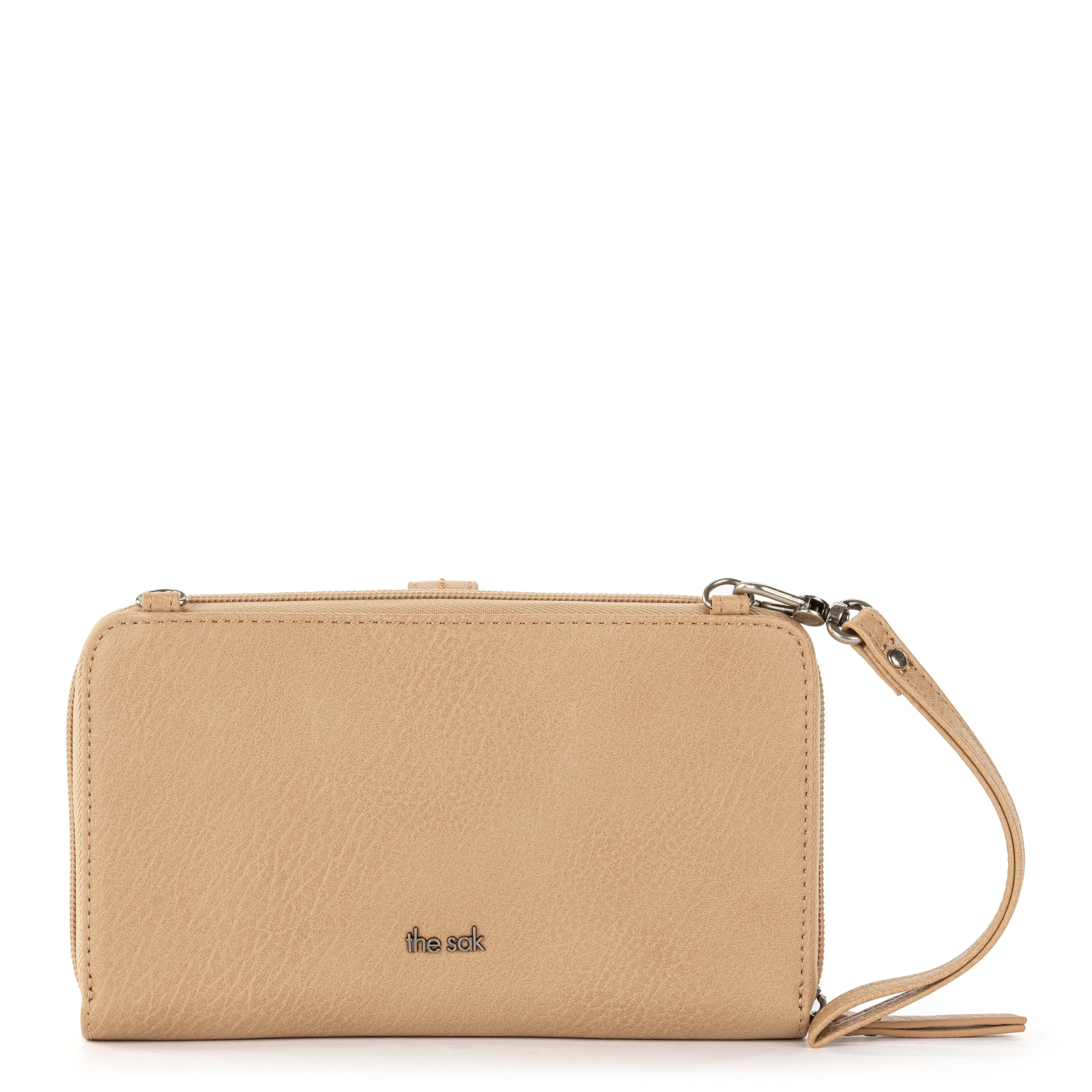 The Sak Iris Smartphone Wallet - Hand Crochet - Sand Stripe