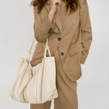 The Sak Los Feliz Large Tote - Leather - Stone Neutral Seminyak