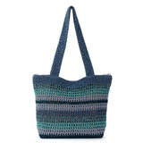 The Sak Casual Classics Tote - Hand Crochet - Lapis Stripe Sayulita