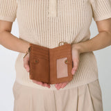 The Sak Encino Essential Wallet - Leather - Tobacco Floral Embossed