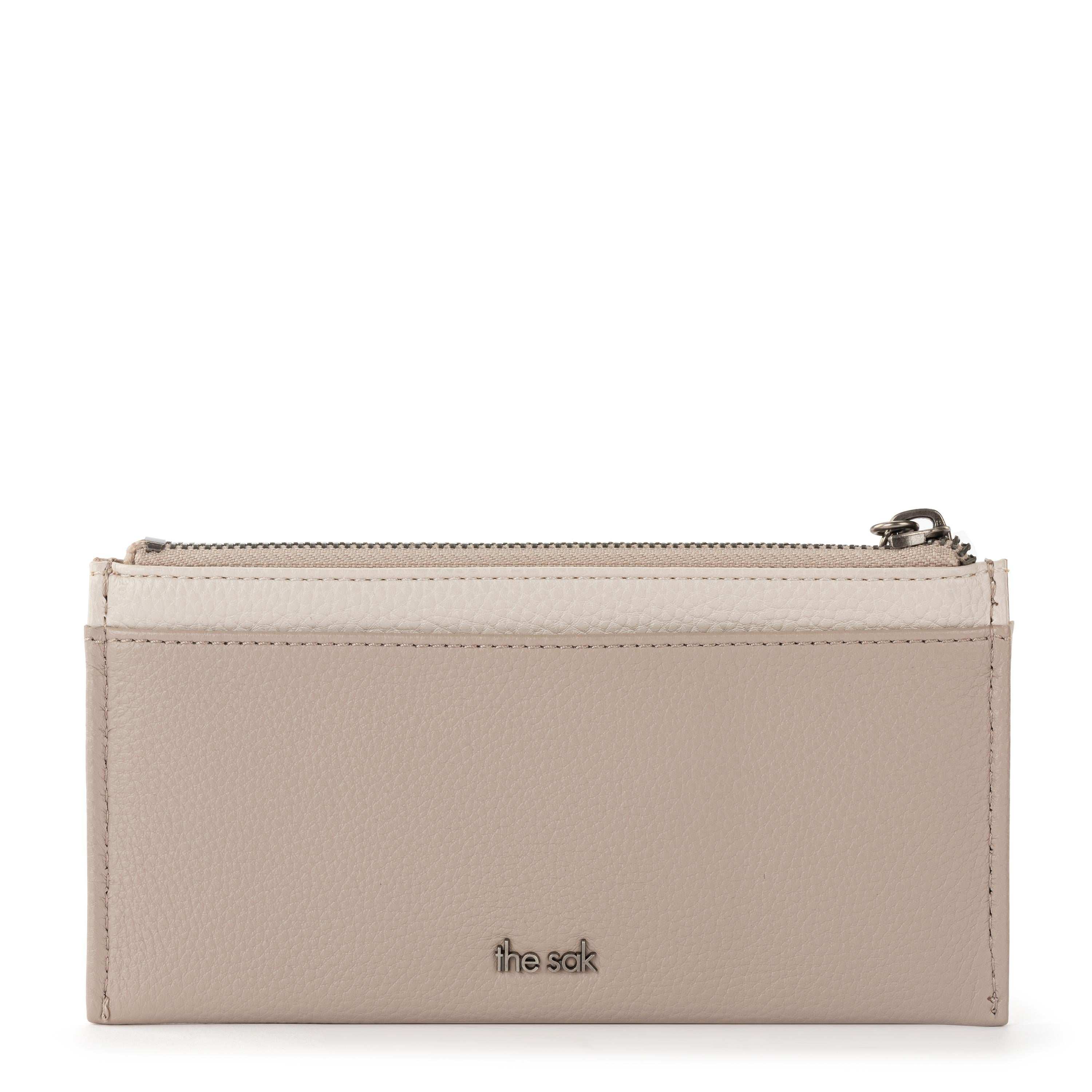 The Sak Neva Large Card Wallet - Leather - Sand Block