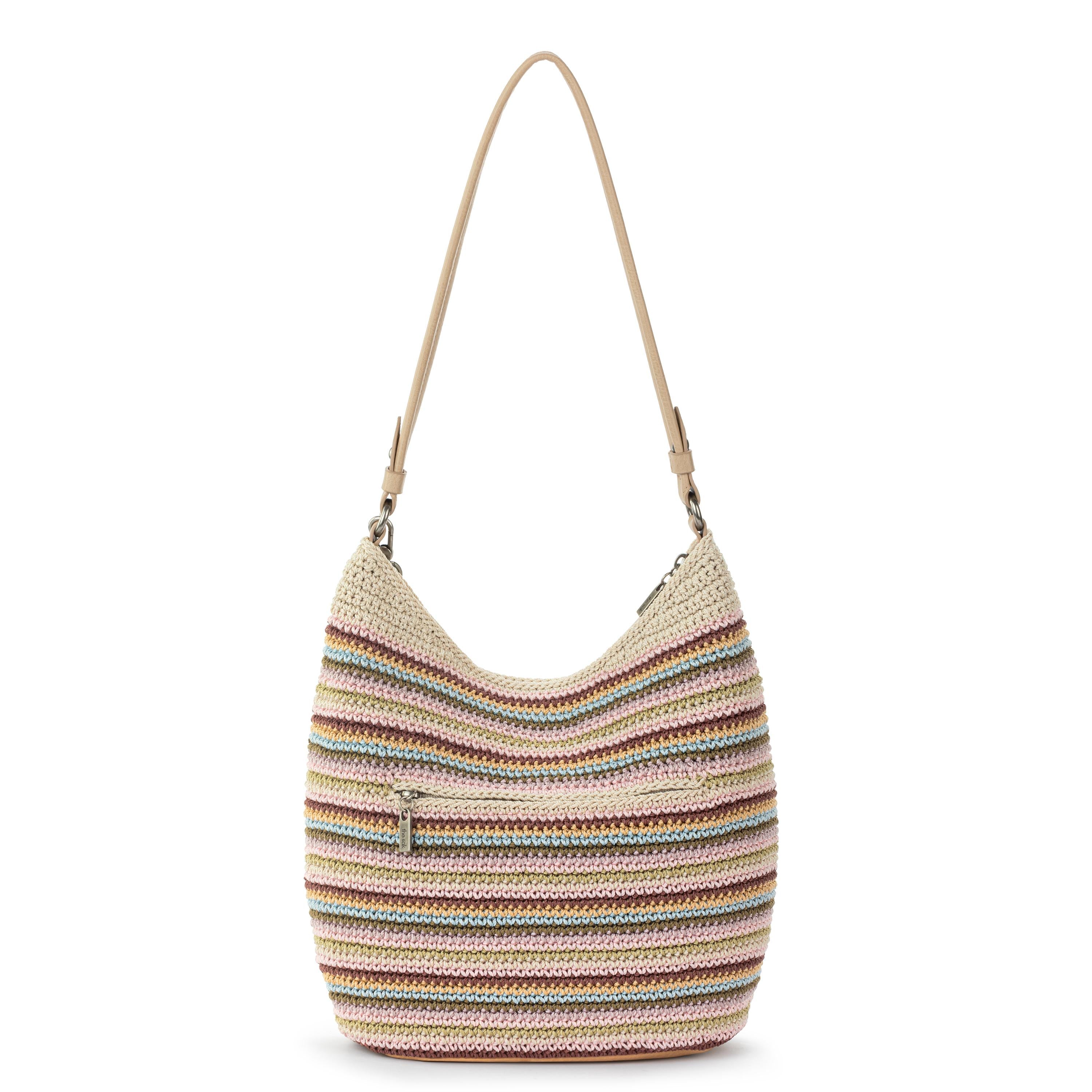 The Sak Sequoia Hobo - Hand Crochet - Pink Multi Stripe