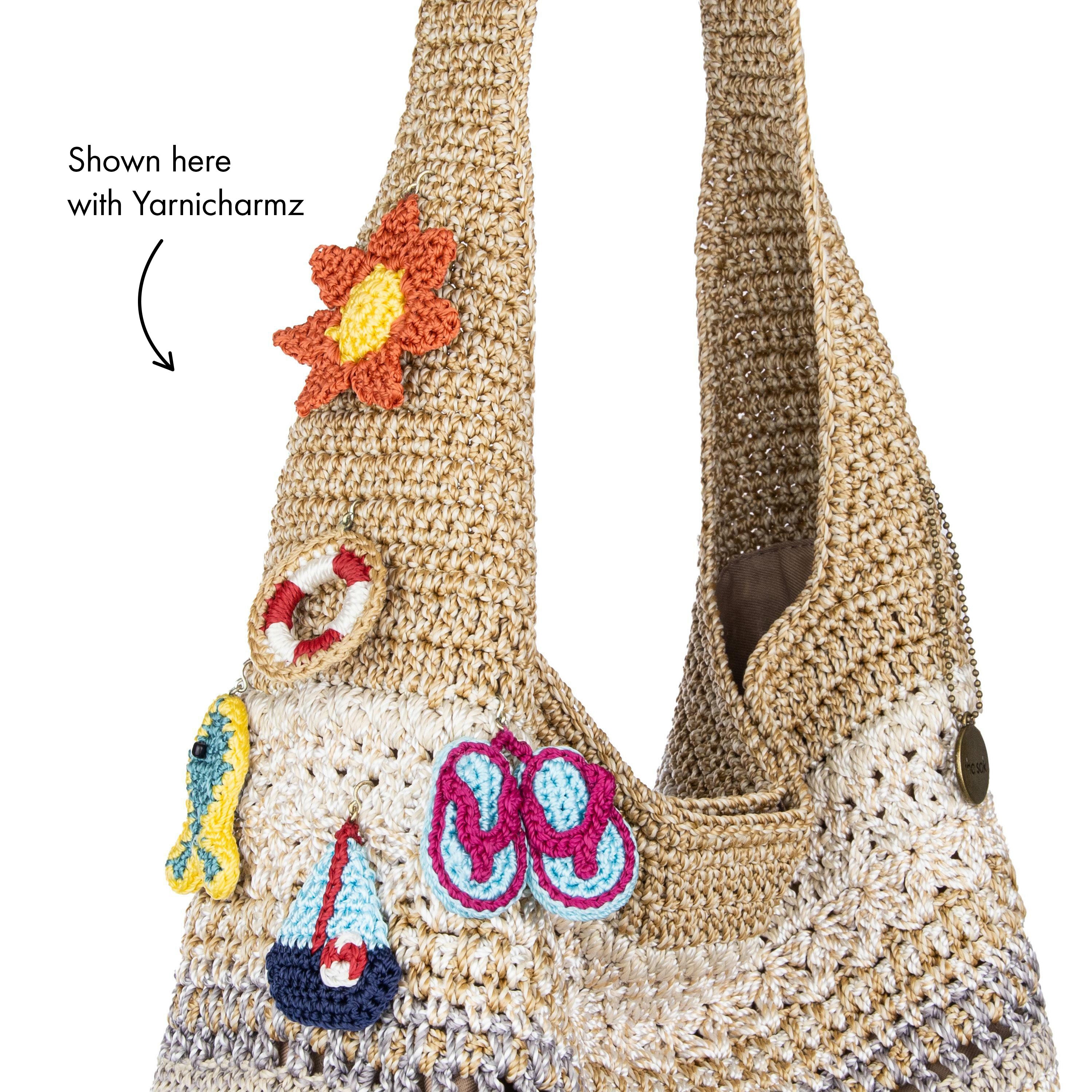 The Sak 120 Hobo - Hand Crochet - Sand Stripe