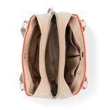 The Sak Melrose Satchel - Leather - Sand Horizon Block