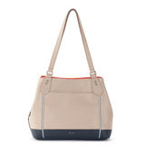The Sak Melrose Satchel - Leather - Sand Horizon Block