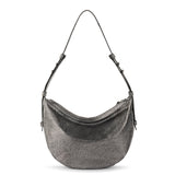 The Sak Tess Shoulder Bag - Leather - Dark Silver
