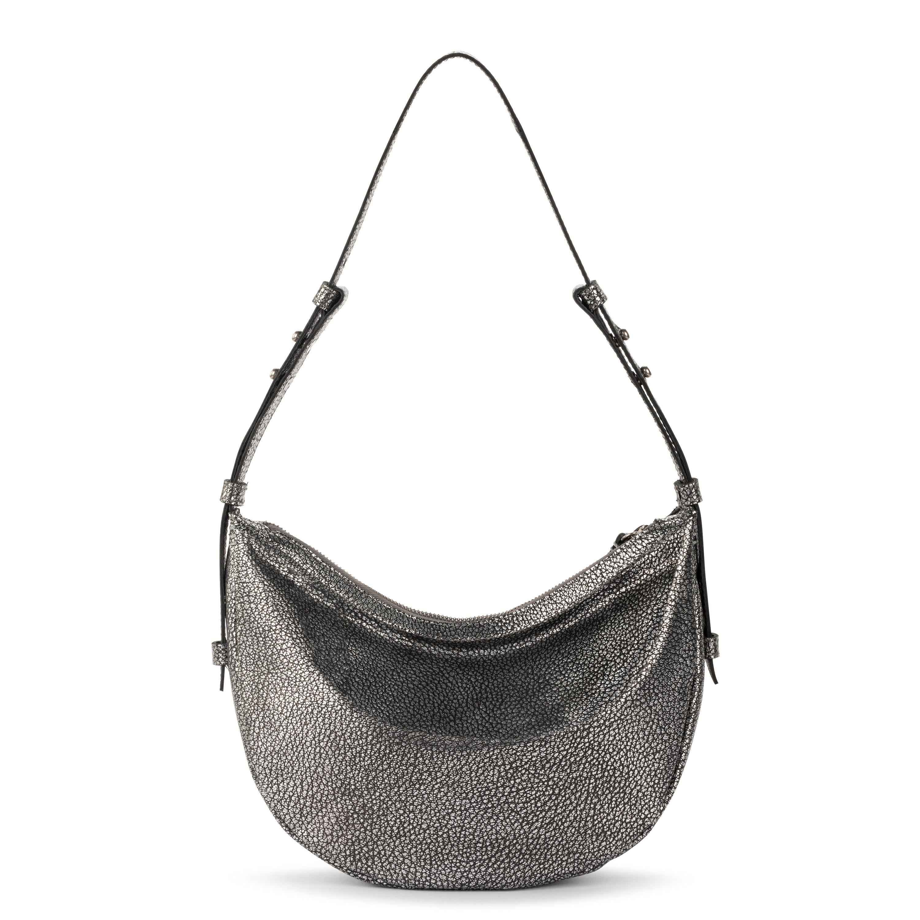 The Sak Tess Shoulder Bag - Leather - Dark Silver