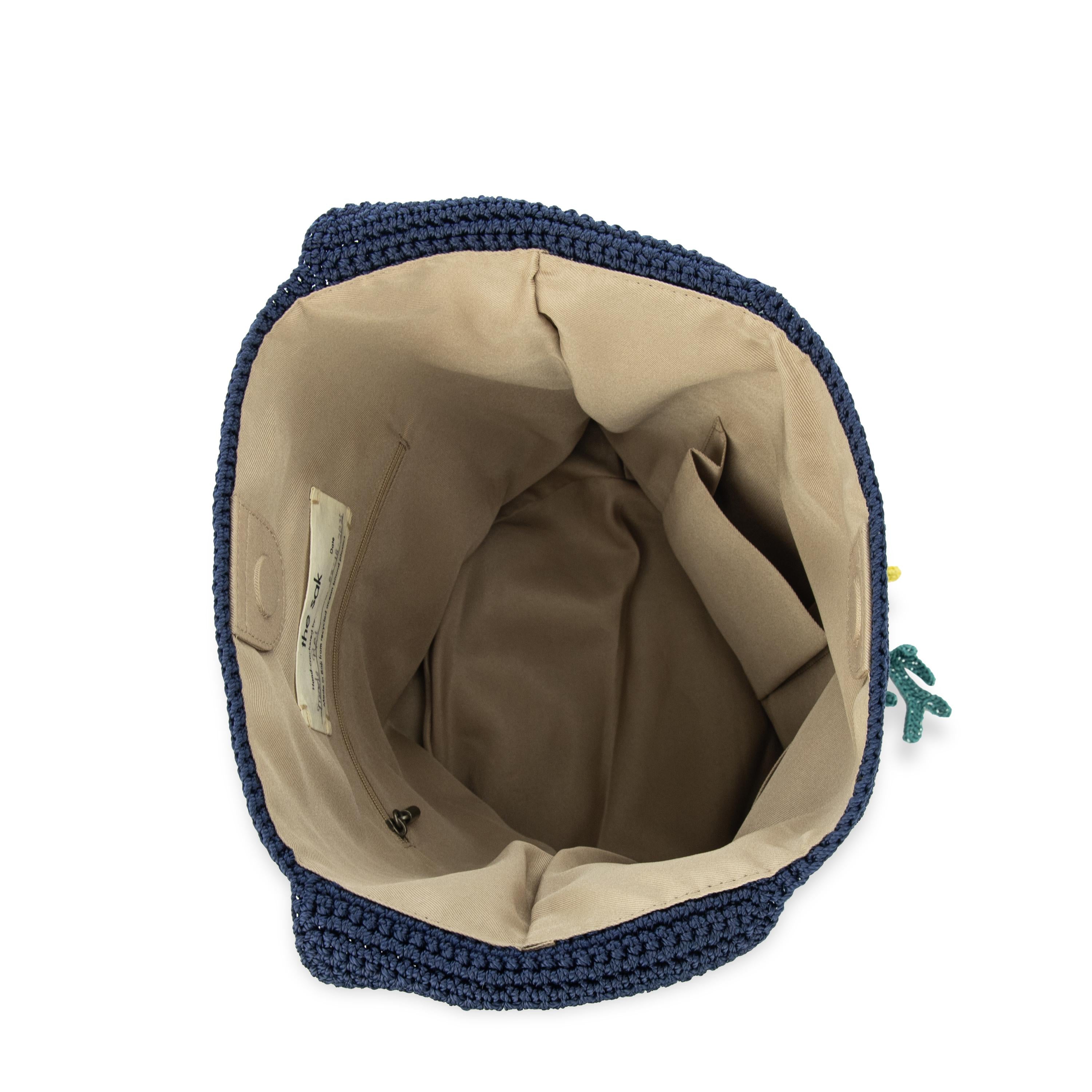 The Sak 120 Hobo - Hand Crochet - Denim Ocean