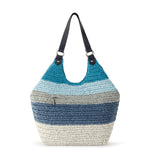 The Sak Roma Shopper - Straw - Ocean Stripe