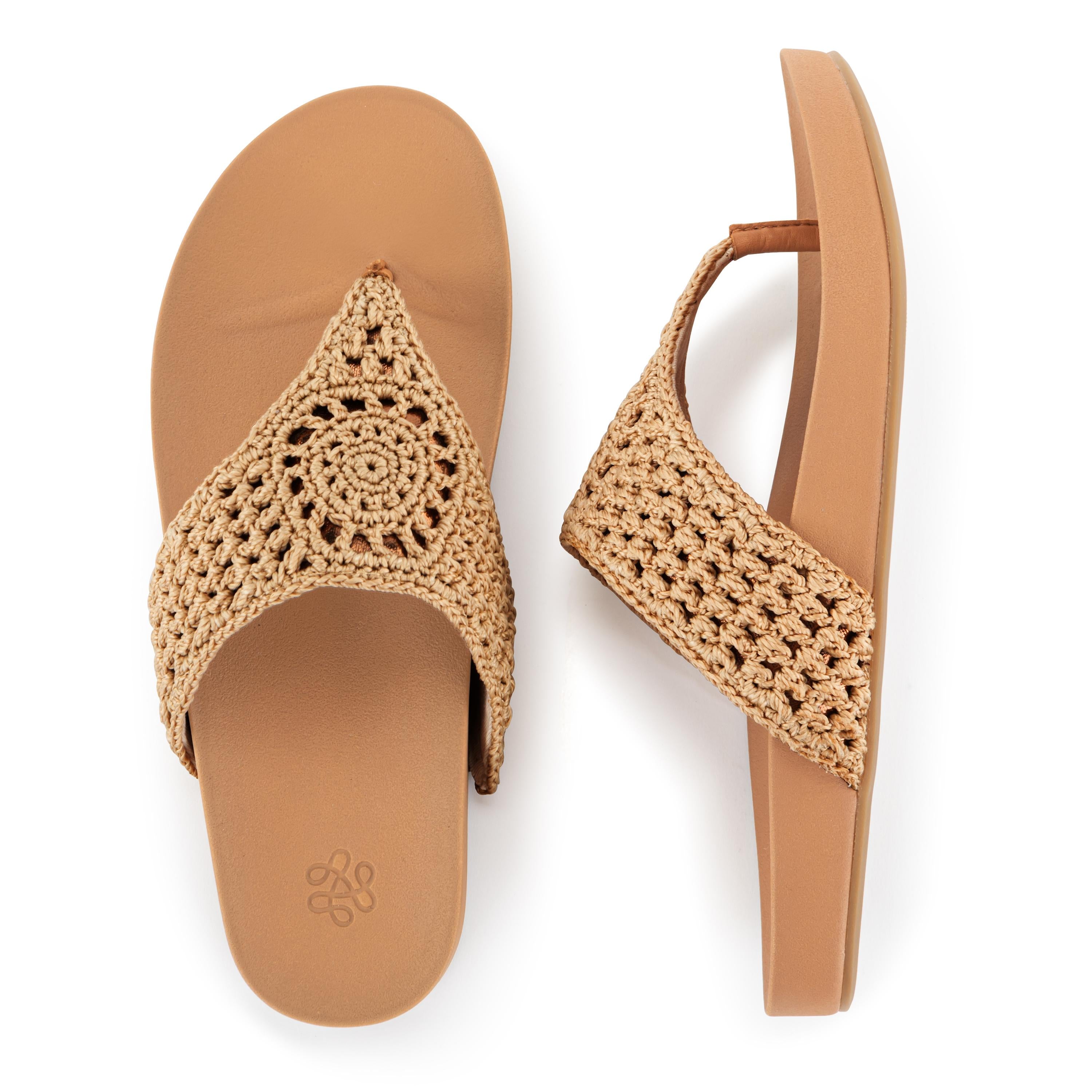 The Sak Everly Sandal - Hand Crochet - Bamboo Medallion
