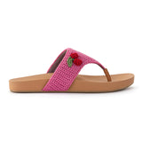 The Sak Everly Sandal - Hand Crochet - Pink Cherries