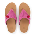 The Sak Everly Sandal - Hand Crochet - Pink Cherries