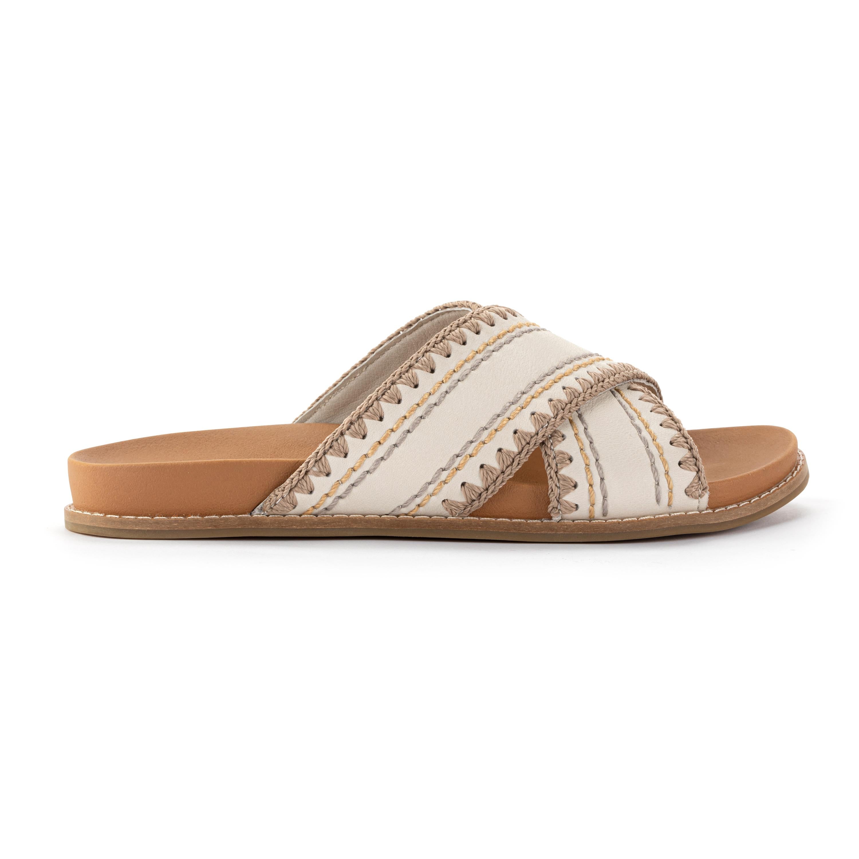 The Sak Penelope Sandal - Leather - Stone Neutral Seminyak