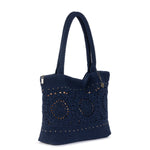 The Sak Crafted Classic Carryall - Hand Crochet - Denim Medallion
