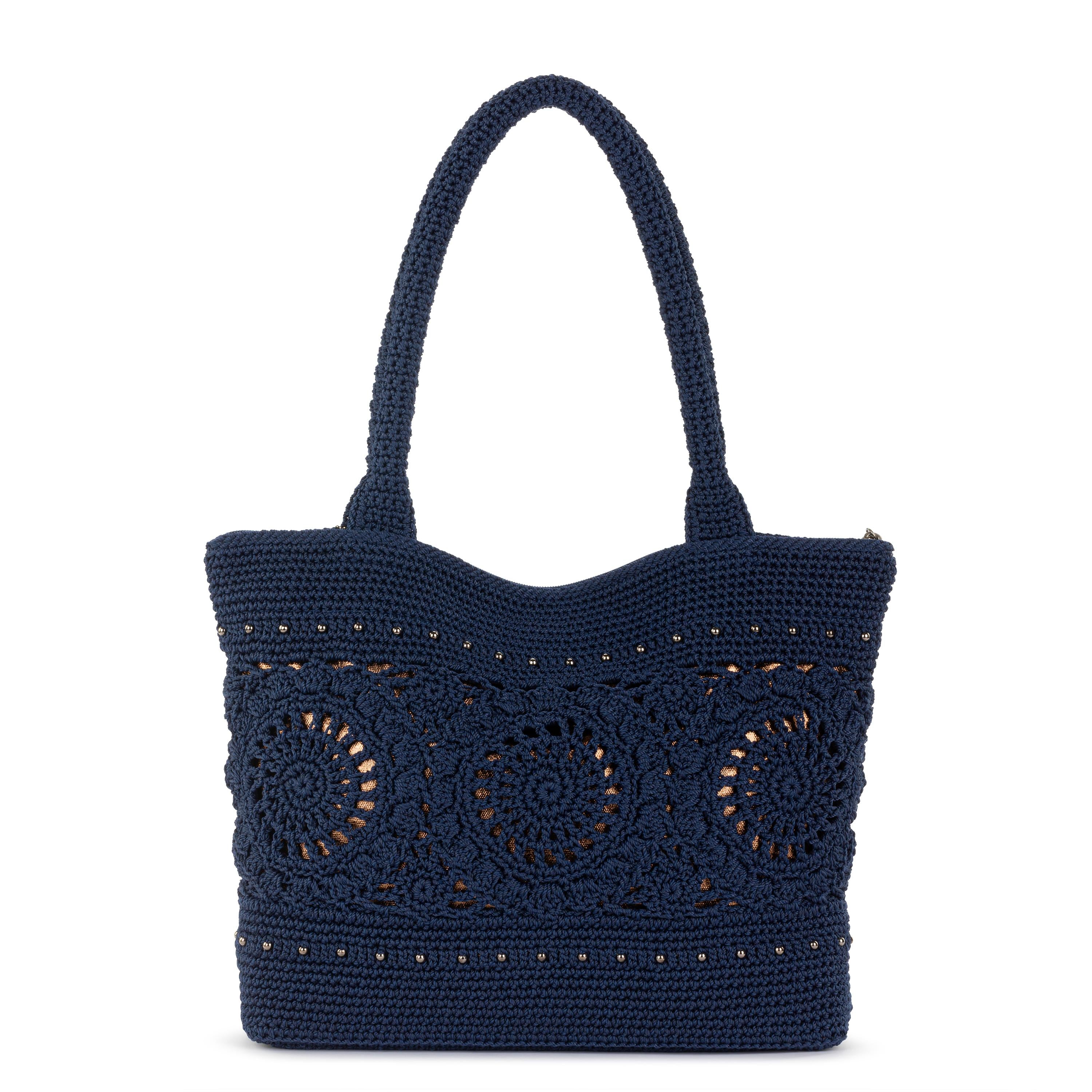 The Sak Crafted Classic Carryall - Hand Crochet - Denim Medallion