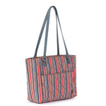 Sakroots Metro Tote - EcoTwill - Vintage Multi Stripe Diamond Quilted