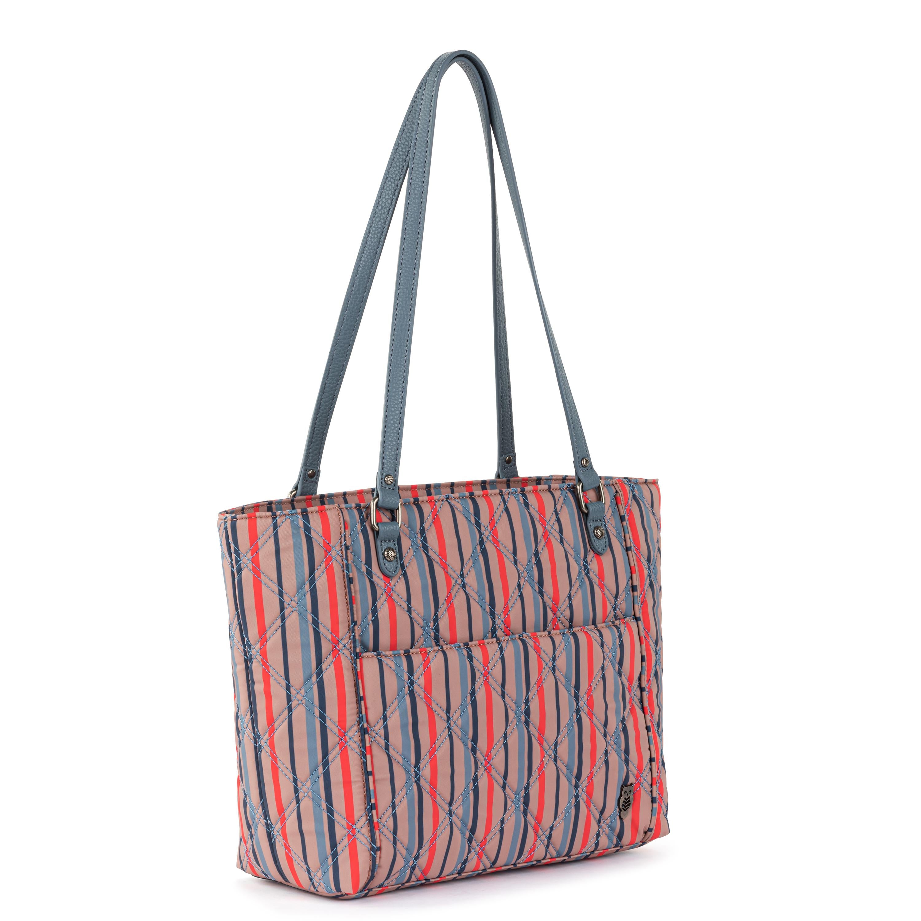 Sakroots Metro Tote - EcoTwill - Vintage Multi Stripe Diamond Quilted