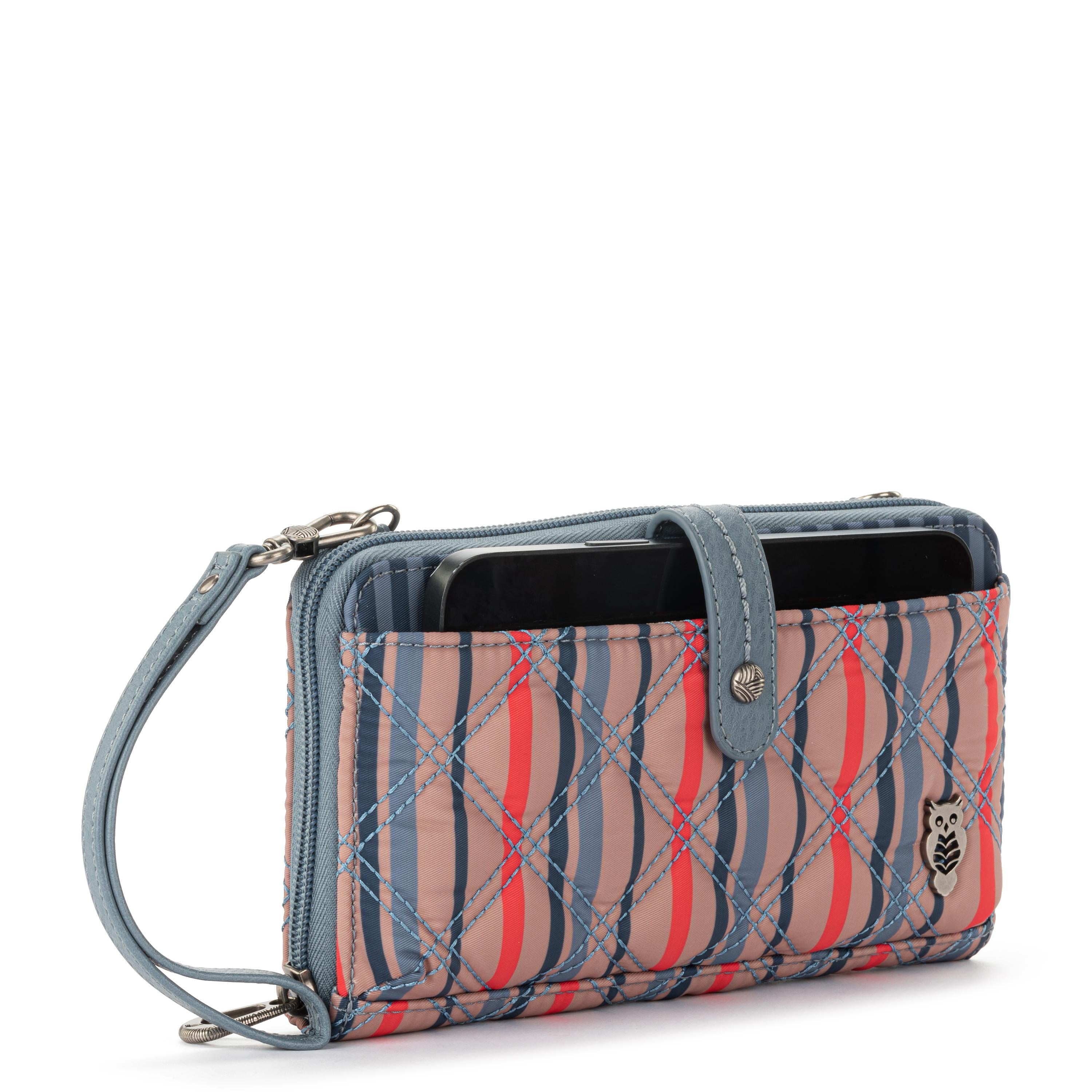 Sakroots Smartphone Wallet - EcoTwill - Vintage Multi Stripe Diamond Quilted