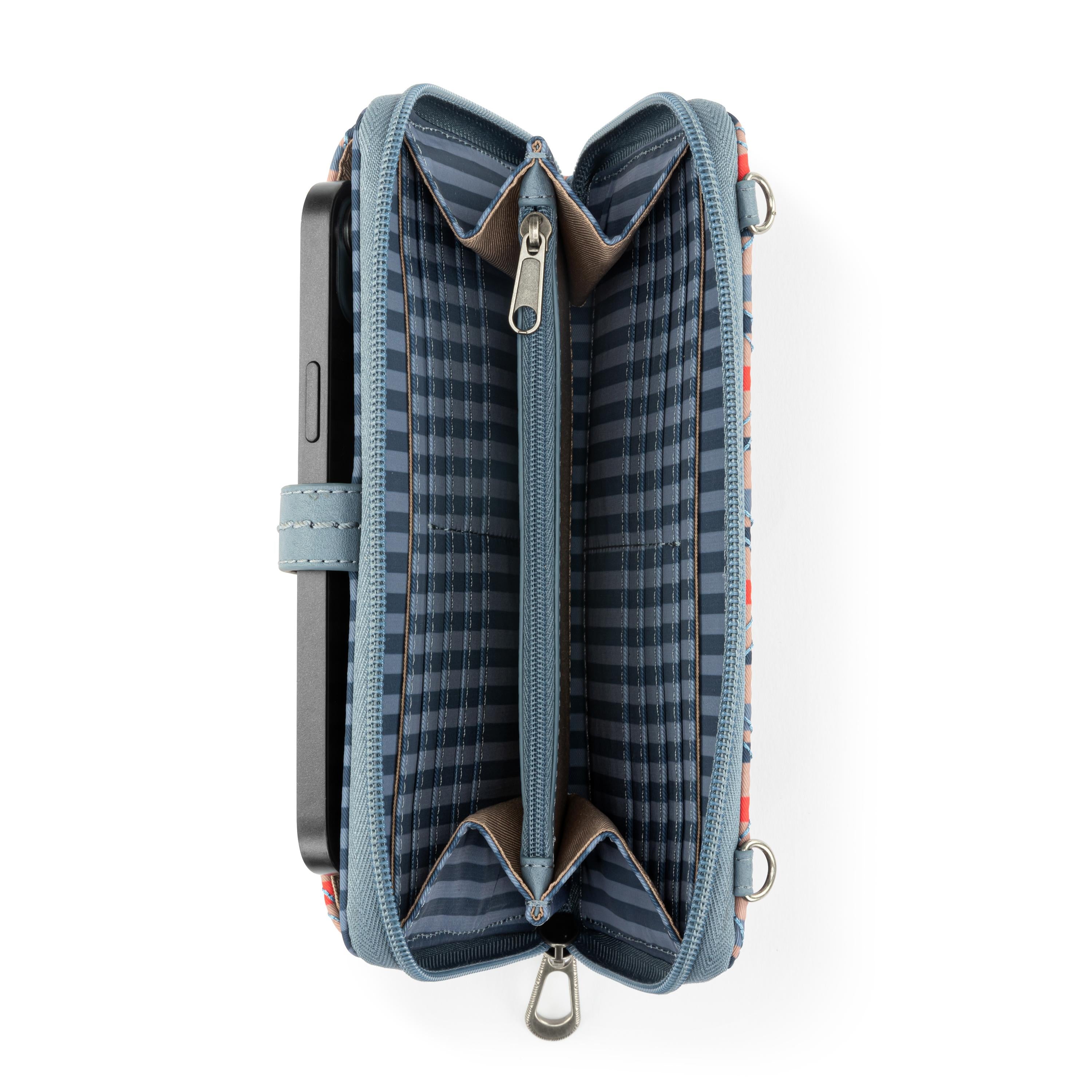 Sakroots Smartphone Wallet - EcoTwill - Vintage Multi Stripe Diamond Quilted