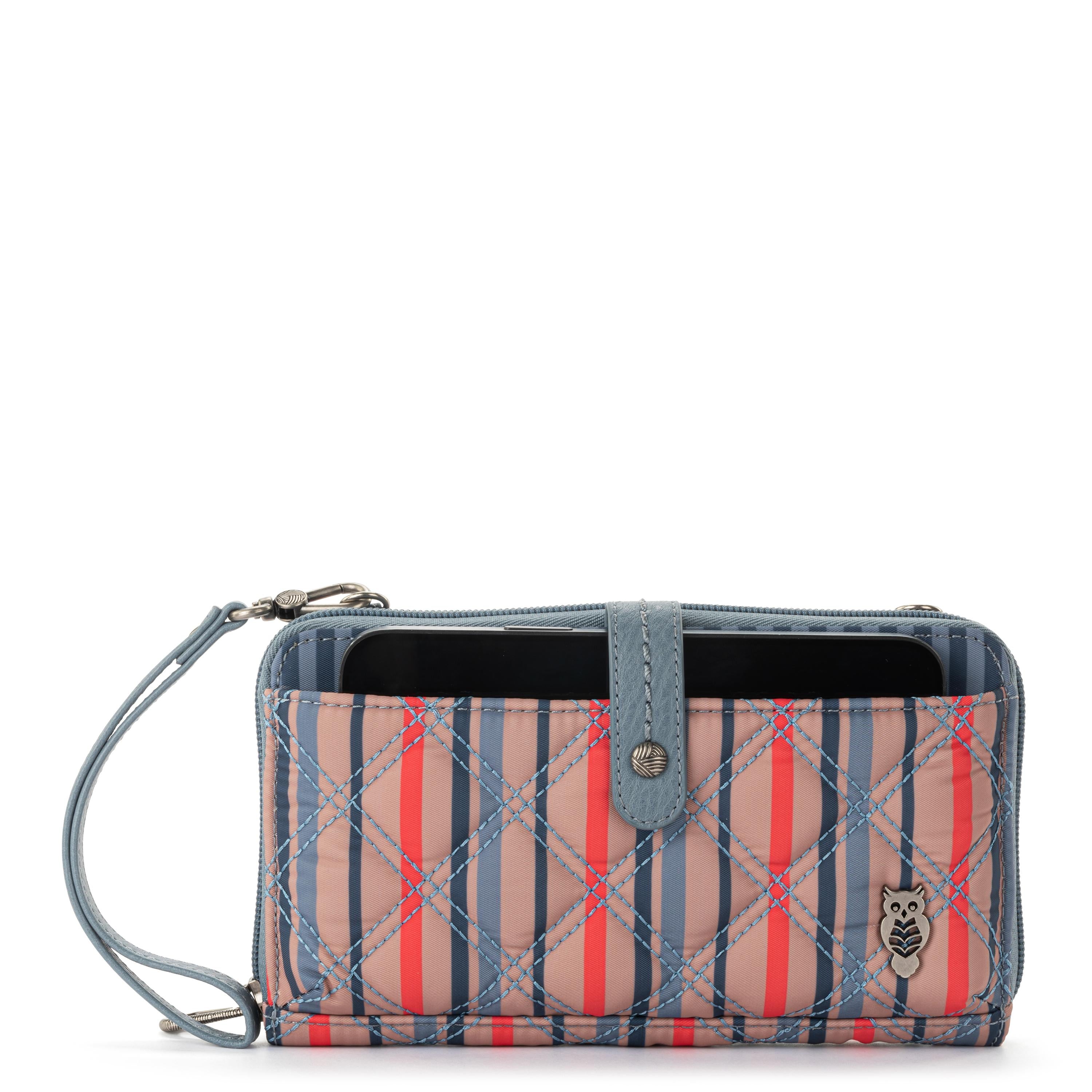Sakroots Smartphone Wallet - EcoTwill - Vintage Multi Stripe Diamond Quilted