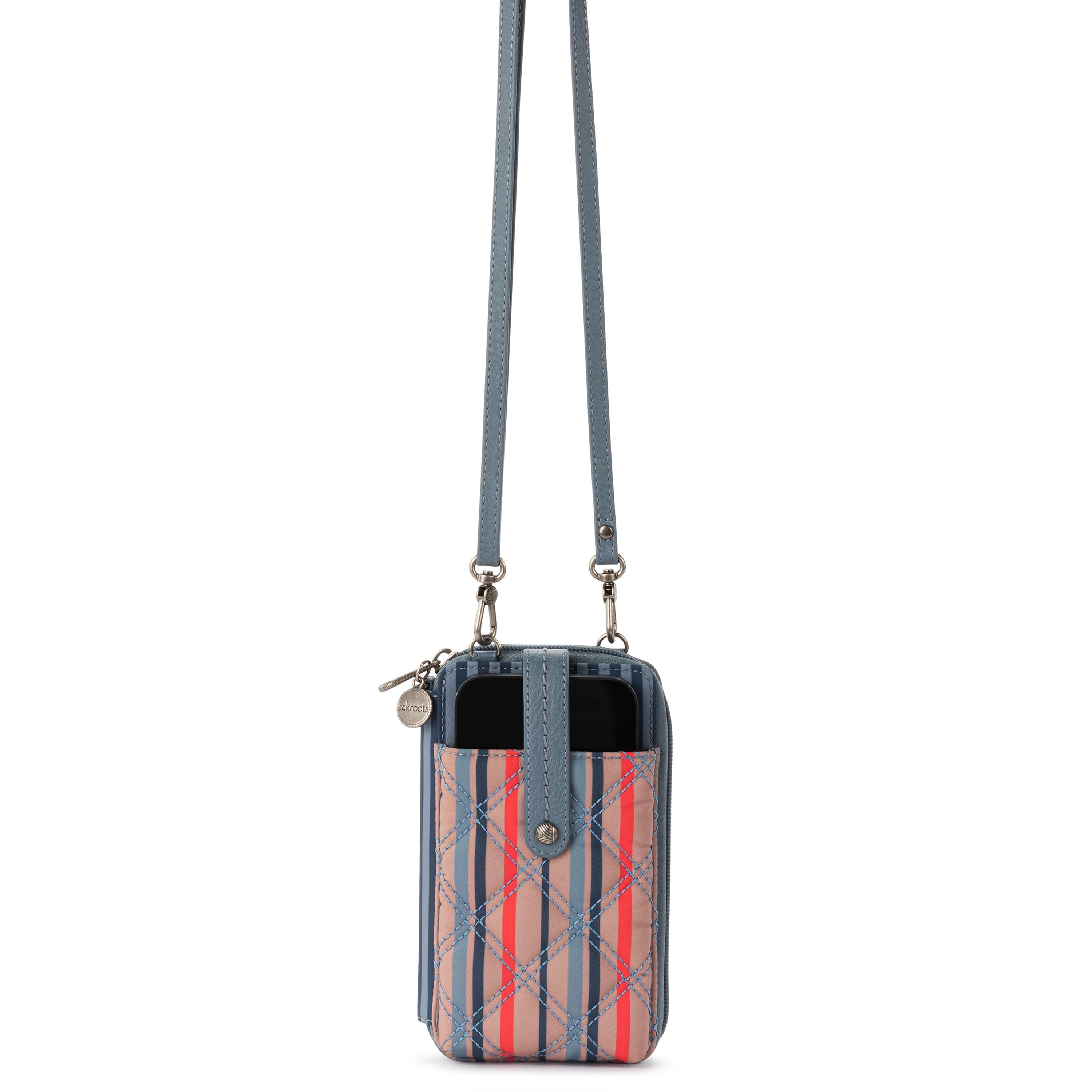Sakroots Salinas Smartphone Wallet - EcoTwill - Vintage Multi Stripe Diamond Quilted